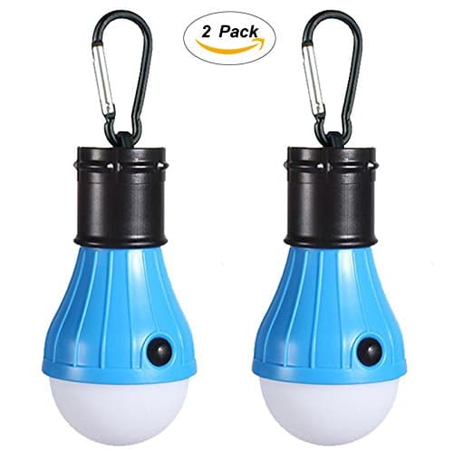 2 Pack LED Camping Lantern Portable Flashlight 3 Modes Lamp for Indoor and Outdoor Decoration Backpacking Camping Fishing Gear Tent Bulb Courtyard Emergency Light Battery Powered