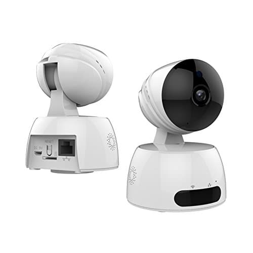Prismtec Smart PTZ Cloud IP Camera with Two-way Audio Night Vision Camera 720P &amp; 2.4GHZ Office Home Indoor Pet Baby Monitor Surveillance Camera with Micro SD Card Slot