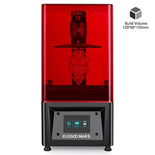 ELEGOO Mars UV Photocuring LCD 3D Printer with 3.5'' Smart Touch Color Screen Off-line Print 4.72"(L) x 2.68"(W) x 6.1"(H) Printing Size Black Version