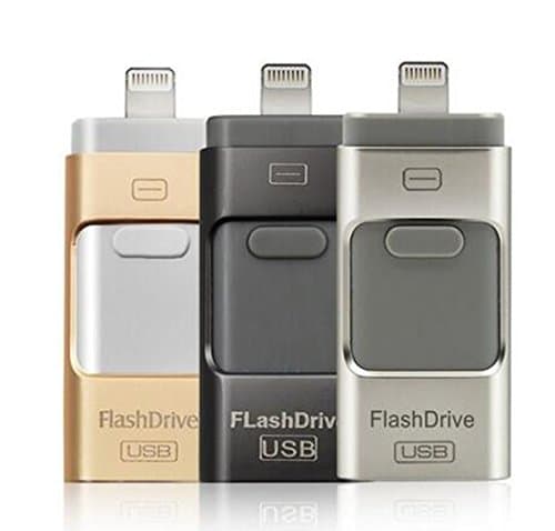 128GB 64G OTG USB Flash Memory Drive U Disk pendrive for Android/iOS iPhone MAC (128GB Gold)