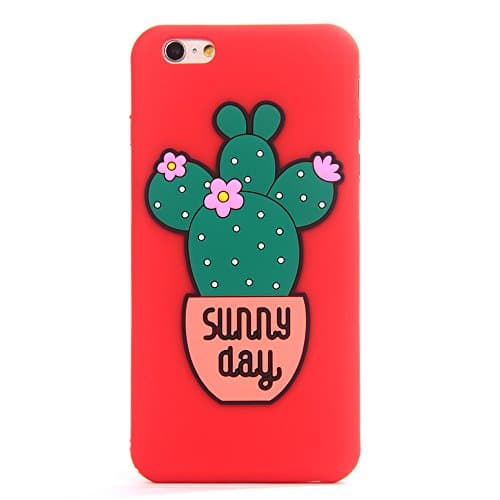 CHOCOCASE iPhone 6 Case iPhone 6s Case Cactus Shaped Silicone Covers for iPhone6 iPhone 6s 4.7" Regular Size Slim Fit Protective Soft Rubber Cute Unique Lovely Girls Women Kids Teens