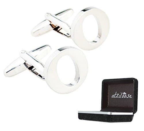 Atziloose Initial Cufflinks A-Z + Gift Box "O"