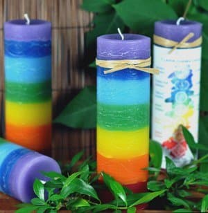 Scented Seven Layer Chakra Pillar Candle