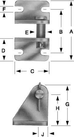 Clevis Mounting Brackets, Use w/Bore Sizes 1/2, 5/8 (1 Each)