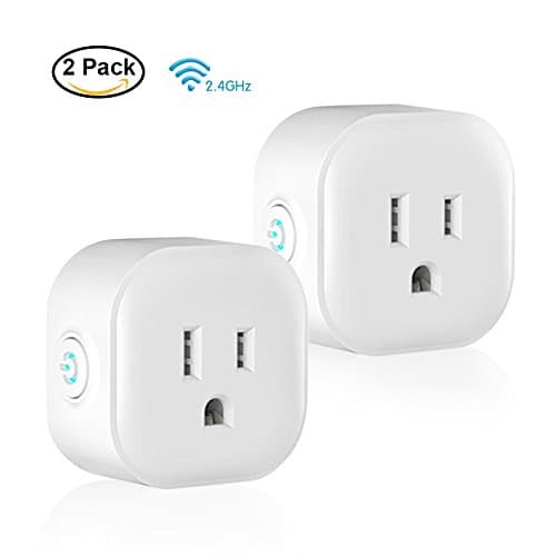 WiFi Smart Plug Mini Smart Socket Works with Amazon Alexa Echo and Google Home,Remote Control Outlet with Timing Function,No Hub Required,ETL Listed,2-pack