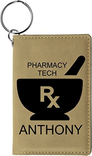 Pharmacy Tech Personalized Keychain ID Wallet