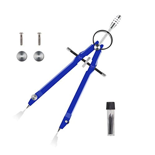 Precision Compass,Math &amp; Geometry Compass with Lock, Metal and Durable Compass for Solid and Plane Precision Tool, Fit for Drafting, Drawing, Measuring