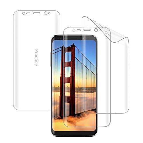 S8 Plus Screen Protector,2-Pack [Case Friendly] LeKu HD Clear Full Coverage Curved Screen Protector Film(Not Glass) for Samsung Galaxy (S8+) S8 Plus (Extra Practice Film Included)