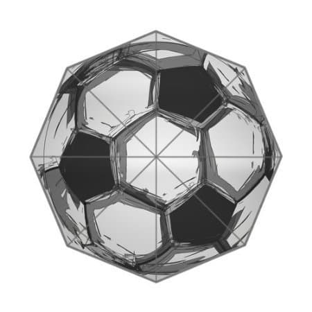 Authentic Soccer Print Custom Foldable Rain Umbrella