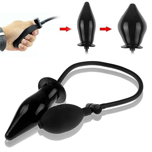 FengS Inflatable Plug Anales Set Pump with Push Release Button Backyard Pulled Bead Pneumatic Inflating Plug Anales Stimulate massger
