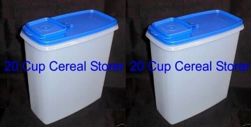 Tupperware Modular Mates Super Cereal Storer SET 2 Blue