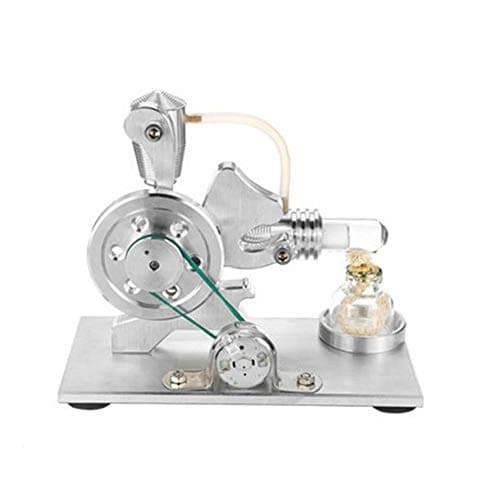 Mini Low Temperature Stirling Engine Heat Model, Hot Air Engine Steam, Hot Air Steam Powered Science Physics Education Toys Kit Run Off the Temperature Difference, Temperature difference model