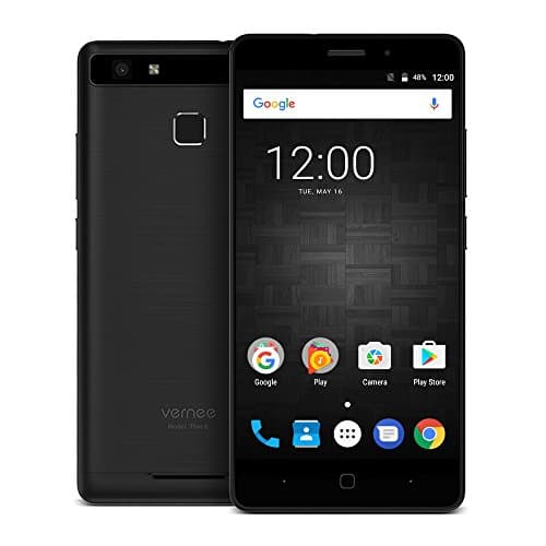 Vernee Thor E, 4G VOS Android 7.0 3GB RAM+16GB ROM MTK6753 64-bit 1.3GHz Octa Core 5.0 Inches On-cell 1280x720P HD display Dual Cameras Fast Charge 5020mAh OTG WiFi Smartphone (Black)