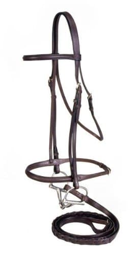Silver Fox Raised Snaffle Bridle Chestnut Cob