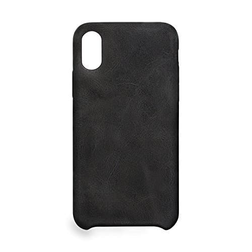 Leather Case W/ Inner Microfiber (Black)- iPhone X