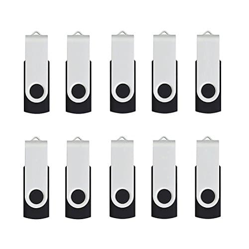 areFlash 10Pcs USB 2.0 Flash Drive Memory Stick Fold Storage New Design Easy to Carry (4GB, Black)