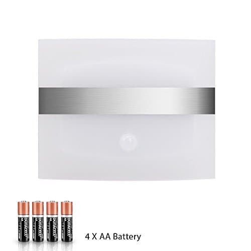 Motion Activated LED Wall Sconce , LED Wall Light with AA Battery , Motion Sensor Night Light [ 3 Mode Auto/on/off ] For Indoors, Hallway, Staircase, Bathoom and More [ Warm soft ]