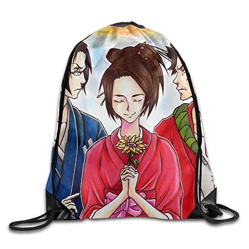 Samurai Champloo Drawstring Bag, Drawstring Backpack, Sport Bag, Gymsack, Sackpack, Shoulder Bags For Men Women Teenager Juvenile Adolescent, Size: 17 Inch X 14 Inch