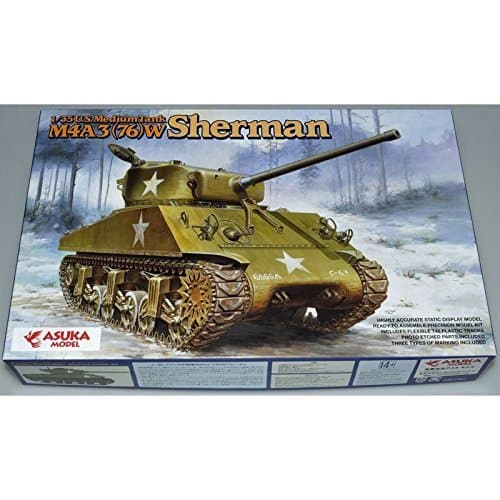1/35 Scale U.S Medium Tank M4A3(76)W Sherman Model Construction Kit by Tasca by Tasca