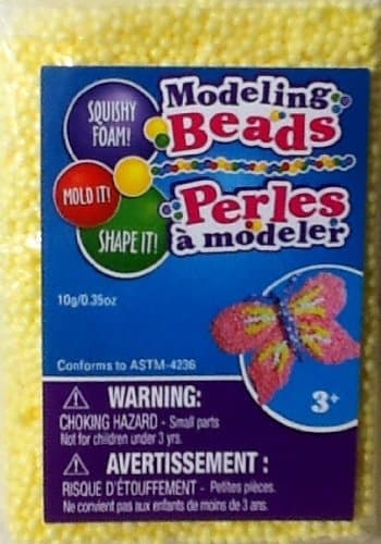 Squishy Foam ~ Modeling Beads ~ Yellow ~ Mold It! Shape It!