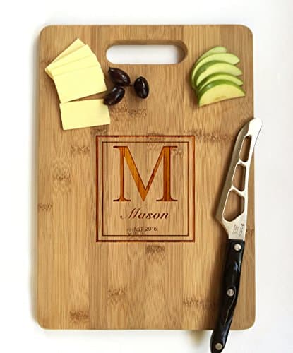 Personalized Monogram Bamboo Cutting Board