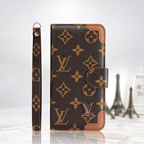 iPhone XS MAX Case,Phone Case for iPhone 7/8,iPhone 7plus/8plus,iPhone X/XS/XR Leather Magnetic Vintage Luxury Designer Flip Wallet Case with Card Holder Protective Cover (iPhone XS MAX, Brown 1)