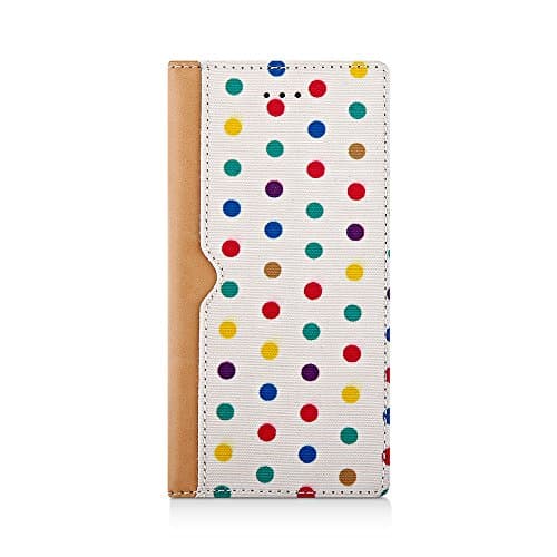 simplism Ajouter Collection iPhone 7 Plus Case 6S+ &amp; 6+ [FlipNote] Flip Notebook Style w/ Card Pocket Colorful Cute Fabric Self Standing Case 5.5” Screen iPhone7+ 6S+ / Colorful Dot