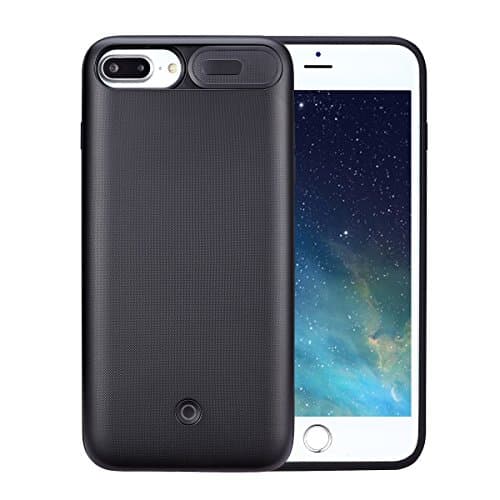 iPhone 8 Plus/ 7 Plus /6s Plus Battery Case Ultra Slim Extended Battery Case High Capacity 4200 mAh for iPhone 8 Plus / 7 Plus /6s Plus External Juice Pack Charger Case (Black -Plus -5.5")