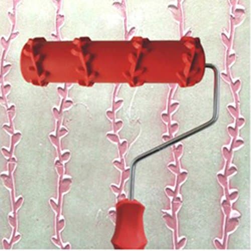 GTS Embossing Roller, Diatom Mud Construction Tool Texture Paint Roller Art Paint Embossing Tool Vine Roller Seven Inch GHJ (Color : A)