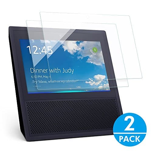 Echo Show Screen Protector, ACEIken [2-Pack] Full Coverage Tempered Glass HD Screen Protector Film for Amazon Alexa Echo Show 2017 with Easy Install Tabs/ Anti-Scratch / Ultra Clear / Bubble Free