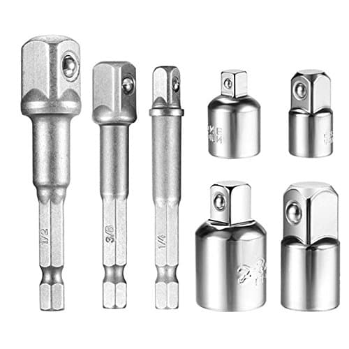 Newte Socket Adapter Converter Kit , 3Pcs Power Hexagonal Shank Extension Bit Set and 4Pcs Reducer Set