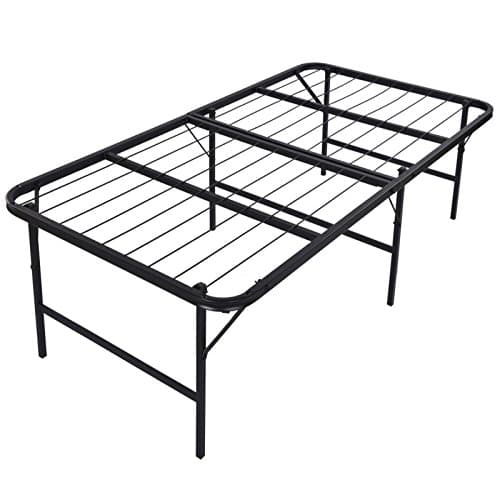 Foldable Platform Steel Bed Frame Simple Base Bi-Folding Bed Requires No Box Spring Twin Size #647