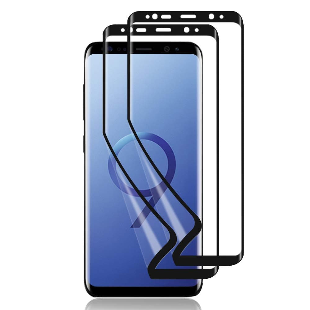 VIUME [2 Pack Galaxy S9 Plus Screen Protector, Premium Edge to Edge Silicone Film 3D Curved Full Coverage Screen Protectors for Samsung Galaxy S9 Plus / S9+ [No Glass]