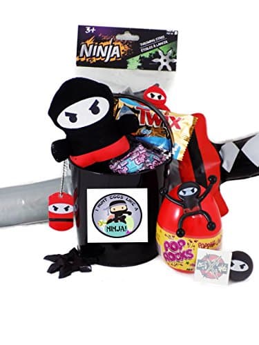 I Hunt Eggs Like A NINJA Easter Gift Basket with Candy and Toys