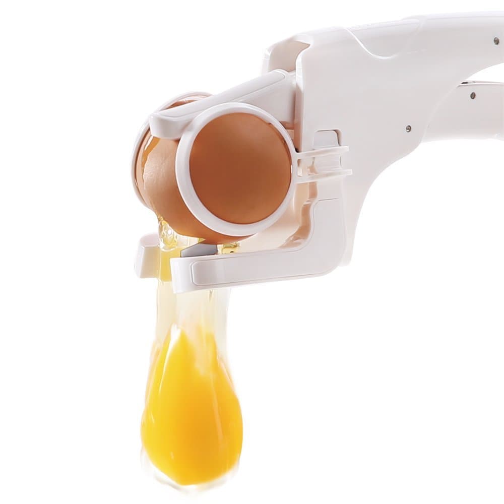 Handheld Egg Cracker/separator Egg Yolk Separator, Separate Egg Whites Yolk with Dishwasher Safe,White