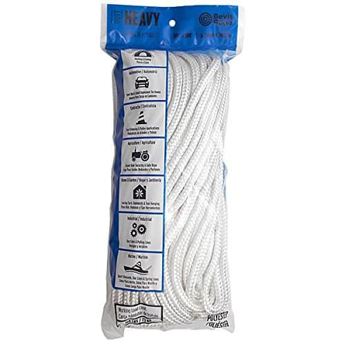 Beavis Rope Heavy-Duty Solid Braided Polyester (Bagged), 3/8" x 50'