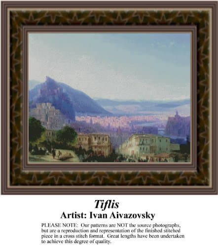Tiflis, Fine Art Counted Cross Stitch Pattern (Pattern Only, You Provide the Floss and Fabric)