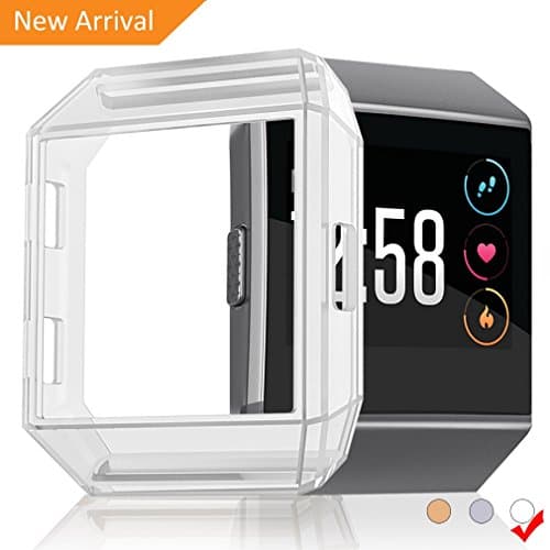 For Fitbit Ionic Case,Dodaug Shockproof Fitbit Ionic Case Frame Protector for Fitbit Ionic Smartwatch (Crystal Clear)