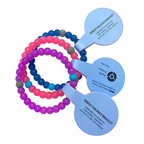 3 Glitter Perfect Balance Stretch Elements Beaded Bracelet Multi-pack - Medium Size