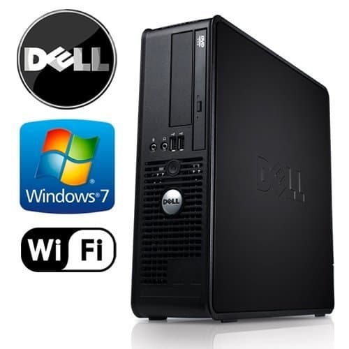 Desktop Computer: Dell 755 SFF Desktop - Intel Core 2 Duo 3.0GHz, 4GB DDR2, NEW 1TB HDD, Windows 7 Pro 32-Bit, WiFi, DVD/CD-RW (Prepared by ReCircuit)