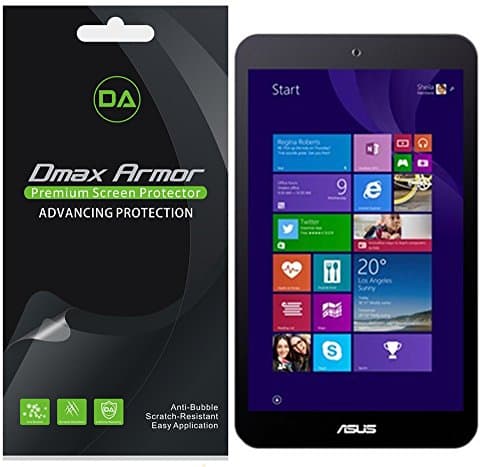 [3-Pack] Dmax Armor- Asus Vivotab 8 (M81C) Screen Protector High Definition Clear Shield - Lifetime Replacements Warranty- Retail Packaging