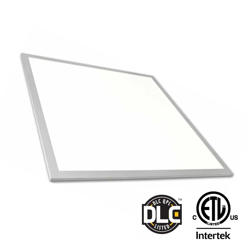 Sheenly 40W LED Edge-Lit Flat Panel 2x2 Ft, Silver Frame Troffer, 5000K (Daylight), 3400 Lumen, Ultra Thin Lighting Fixture, DLC Qualified and ETL Listed