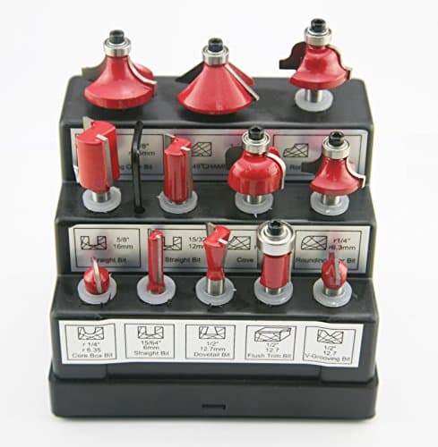 NORTOOLS Router Bits Set in Display Case 12pcs