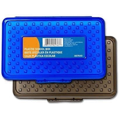 Plastic Pencil Case Box in Assorted Colors