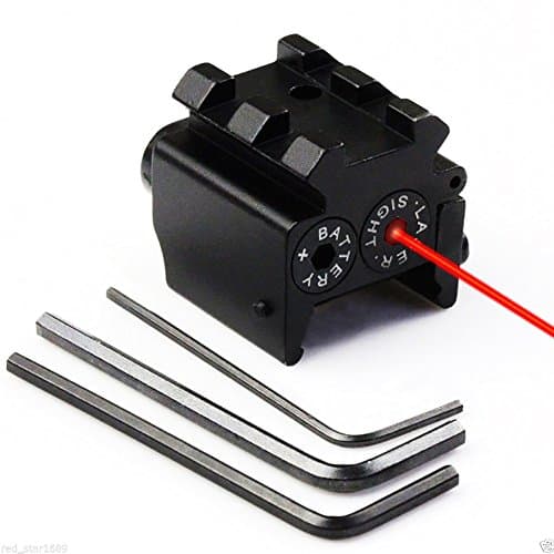 Lanboo Mini Red Dot Laser Sight, Adjustable Compact with Detachable Picatinny 20mm Rail for Pistol Air-gun Rifle Hunting Accessious