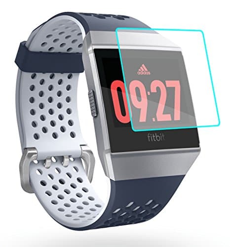 FitBit Iconic Screen Protector [3-Pack] Clear Film [Full Coverage] [Easy Install] Made in the USA.