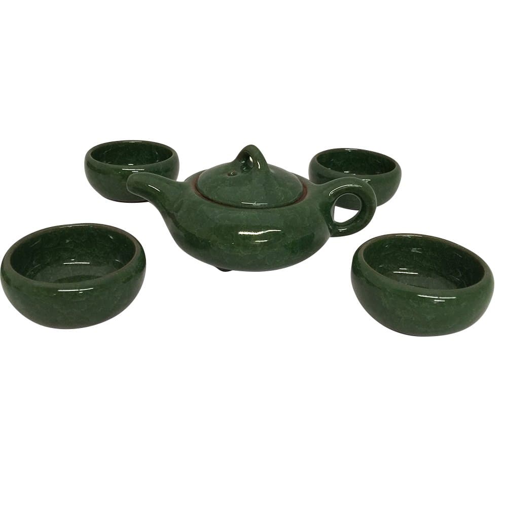 THY HOME Exquisite Glazed 5 PCS Ceramic Tea Set