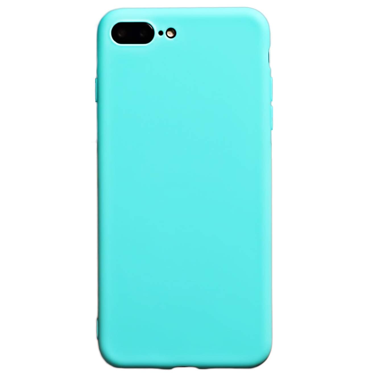 iEugen Designed Specifically for iPhone 8 Plus iPhone 7 Plus 5.5,Ultra-Thin & Ultra-Light Bumper,Soft Touch Shock-Absorbent Slim Fit Shell TPU Protective Anti Scratch Resistant Cover Case -Teal