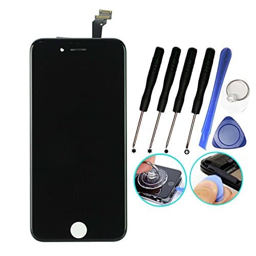 MobileAge For iPhone 6 4.7 Inch Touch Screen Replacement Black New LCD Digitizer Display Assembly Repair Replacement + Tool Kits