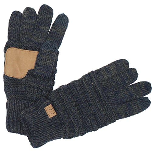 BYSUMMER C.C Smart Touch Tip Cold Weather Best Winter Gloves (#26navy/dark grey)